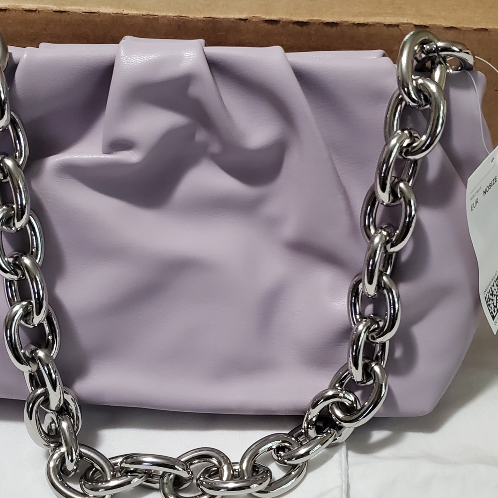H&M Lilac Shoulder Bag with Silver Chain